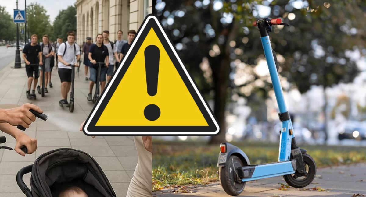 Interwencje, Agresywny nastolatek Krakowskim Przedmieściu! Mężczyzna hulajnodze wjechał wózek niemowlęciem zaatakował babcię dziecka - zdjęcie, fotografia