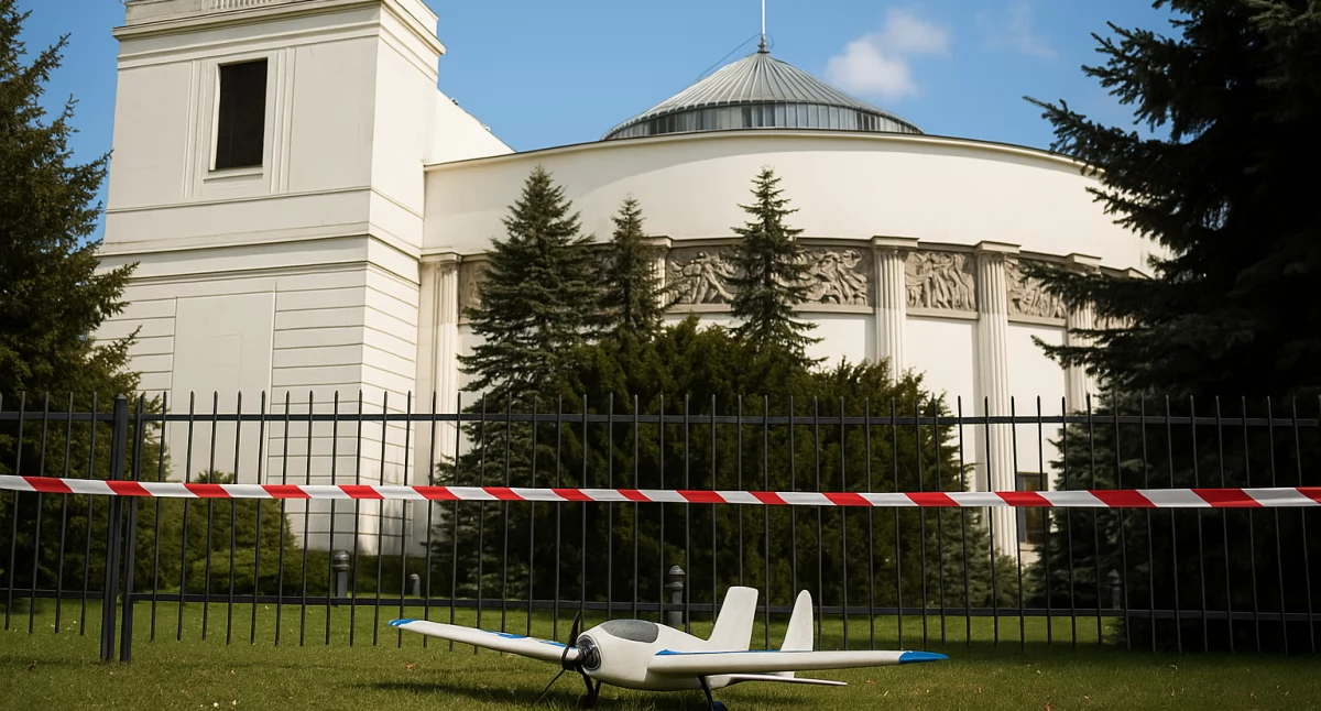 Działania służb, Kolejny tajemniczy obiekt budynkach władzy! Bezzałogowiec Senatem - zdjęcie, fotografia