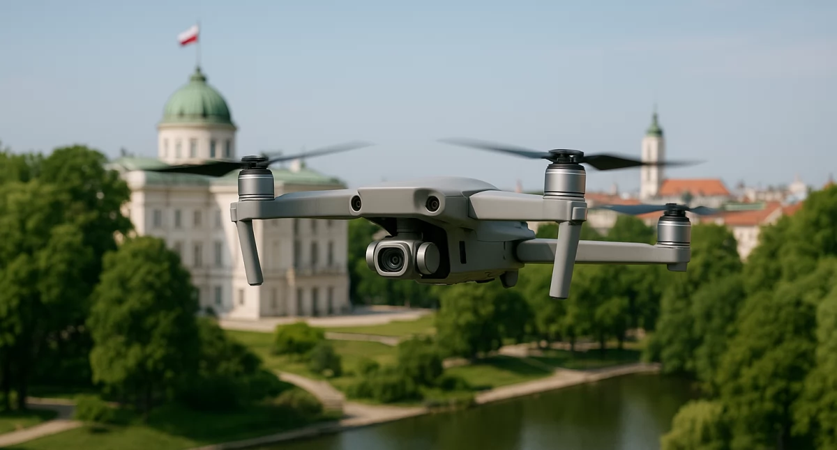 Działania służb, Deportacja letniego Ukraińca nielegalny dronem Łazienkami Królewskimi - zdjęcie, fotografia
