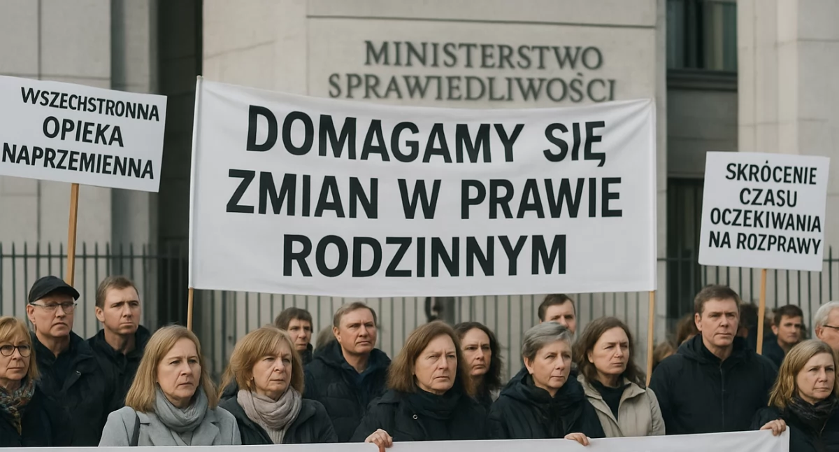 Aktualnosci , Rodzice dziadkowie protestowali Warszawie Domagali zmian prawie rodzinnym - zdjęcie, fotografia