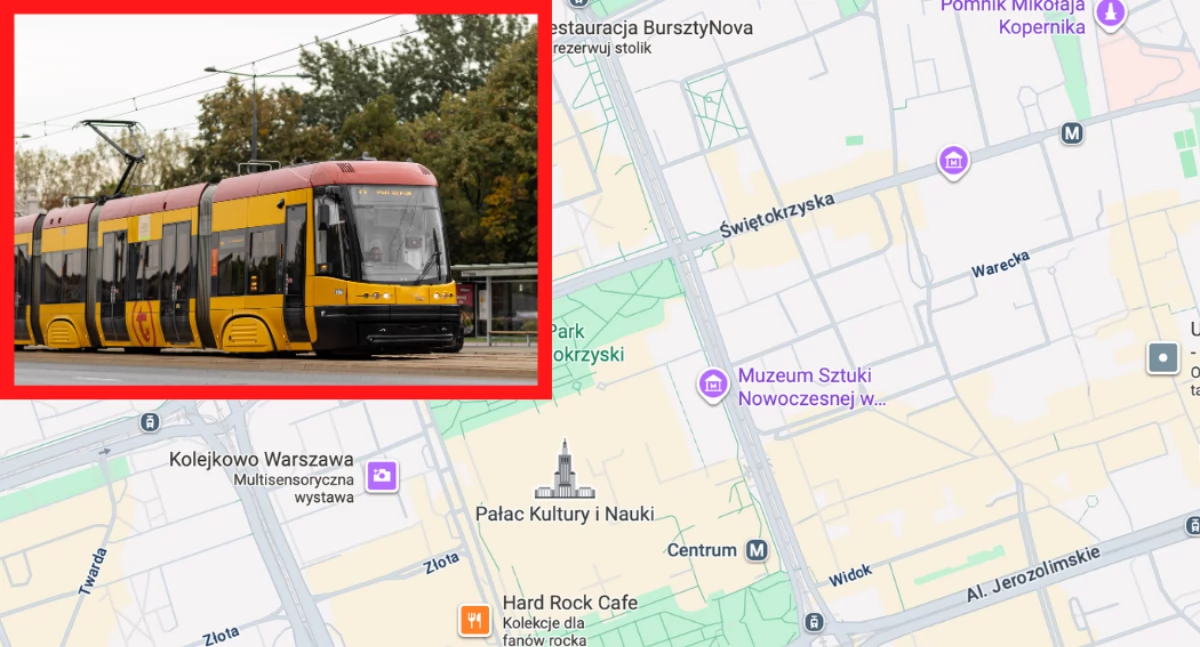 Ulice, Tramwaje wracają Marszałkowską zielone torowisko sercu Śródmieścia - zdjęcie, fotografia