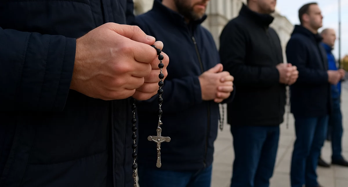 Aktualnosci , Wojownicy Maryi Żołnierze Chrystusa modlili centrum stolicy - zdjęcie, fotografia