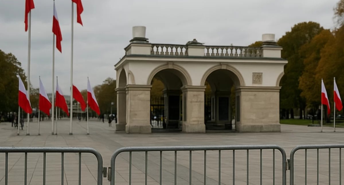 Aktualnosci , Utrudnienia centrum Warszawy Ruszyły przygotowania obchodów listopada - zdjęcie, fotografia