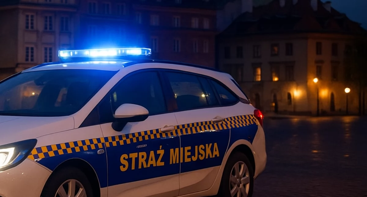 Działania służb, Dramatyczne chwile sercu Warszawy! Nożownik obezwładniony przez straż miejską - zdjęcie, fotografia