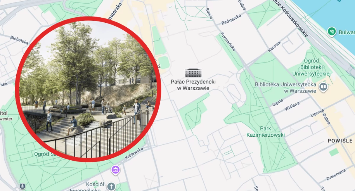 Inwestycje, Przebudowa ulicy Karowej winda schody połączą Wisłę Krakowskim Przedmieściem - zdjęcie, fotografia