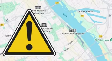 KOLEJNE ZAMKNIĘCIE ULIC W CENTRUM WARSZAWY