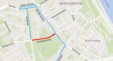 Prace drogowe w Śródmieściu. Zmiany na Świętojerskiej